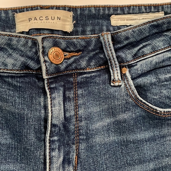 Pacsun Distressed High-rise stretchy skinny Jeans Size 25L - Picture 5 of 6